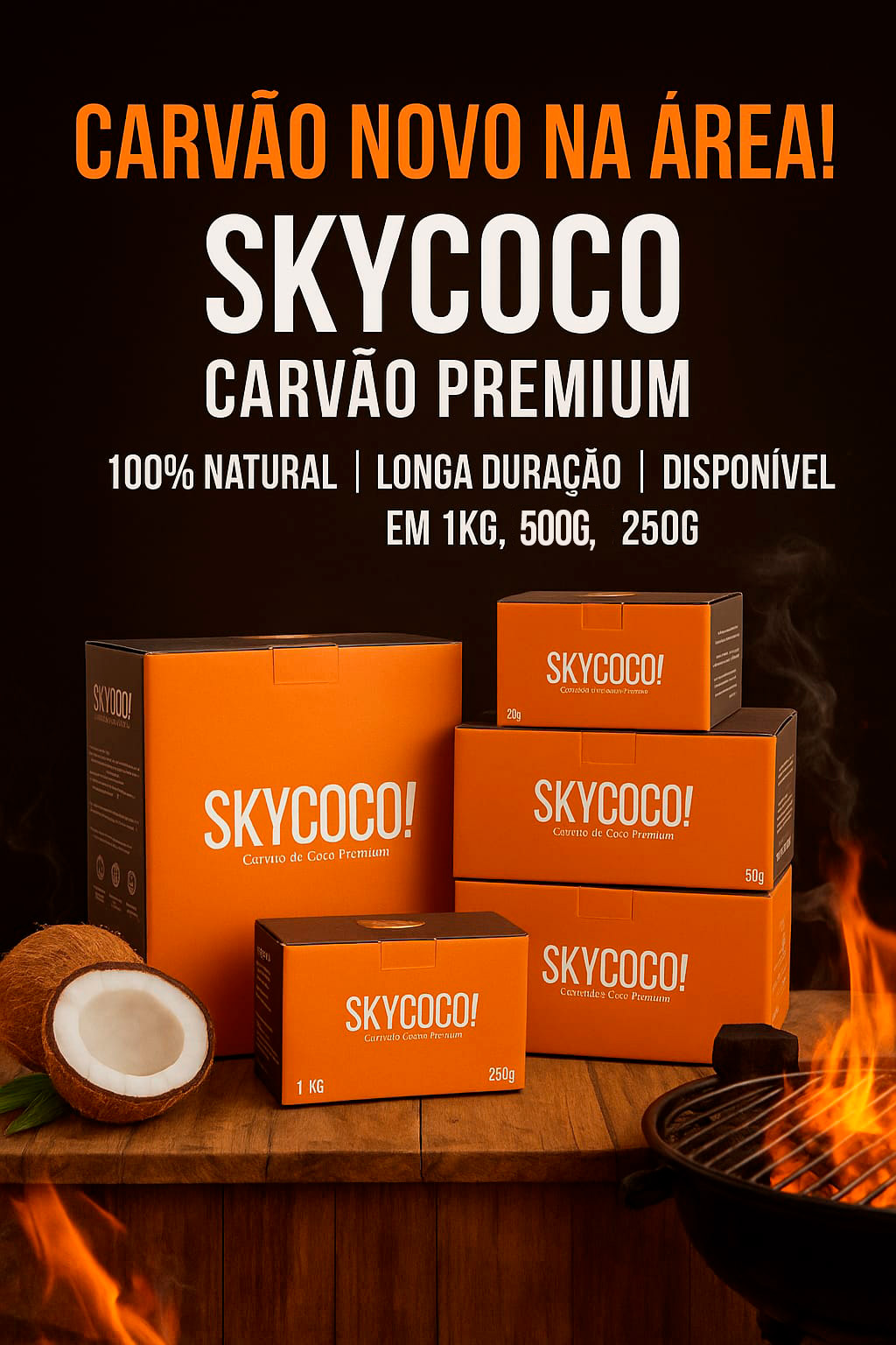 Sky Coco Carvão Premium 1